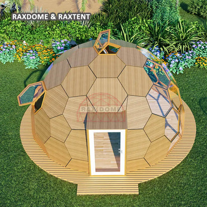 6m honeycomb glass dome tent hotel