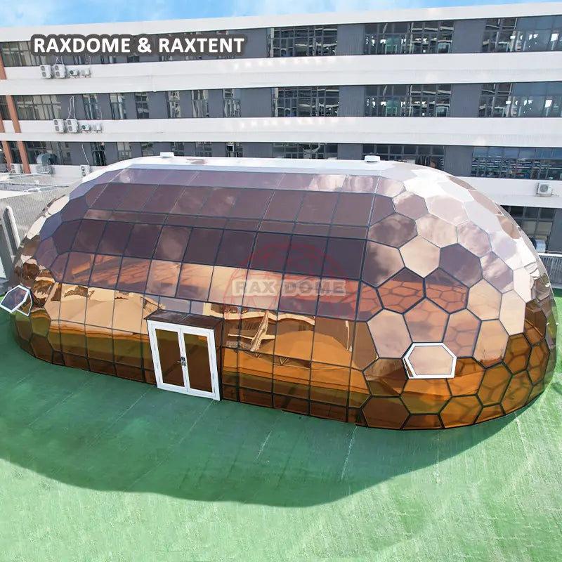 big capsule shape glass dome house