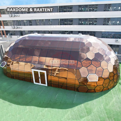 big capsule shape glass dome house
