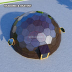 9m geodesic glass dome house