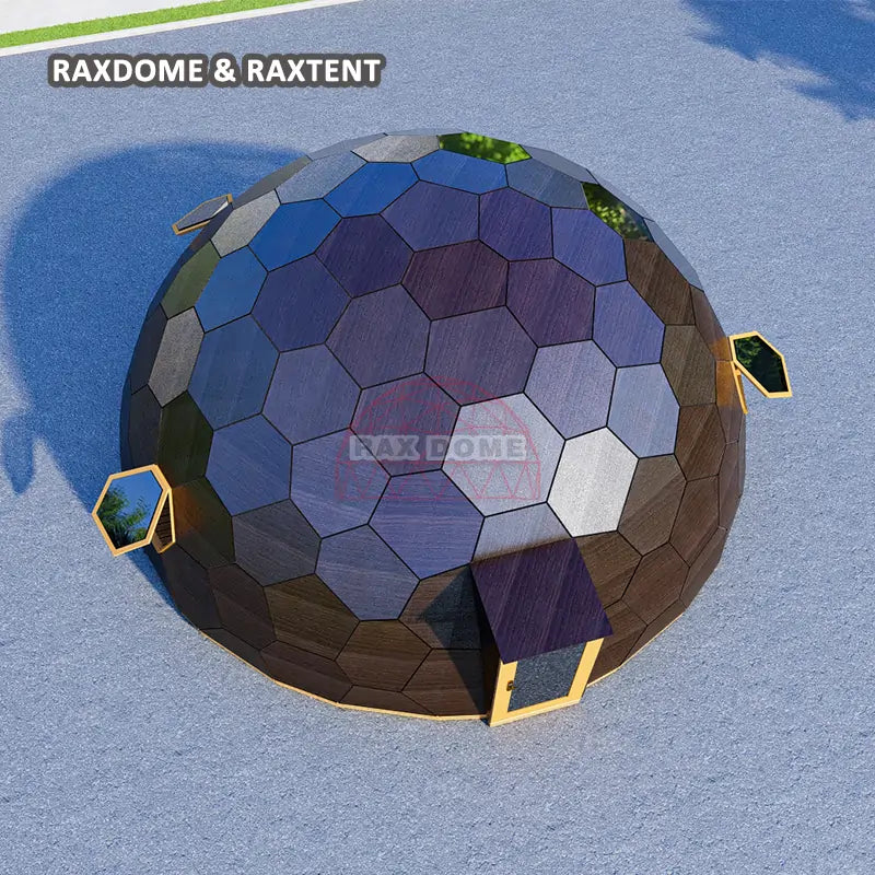 9m geodesic glass dome house