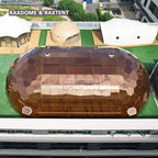 big oval glass dome house for event hall