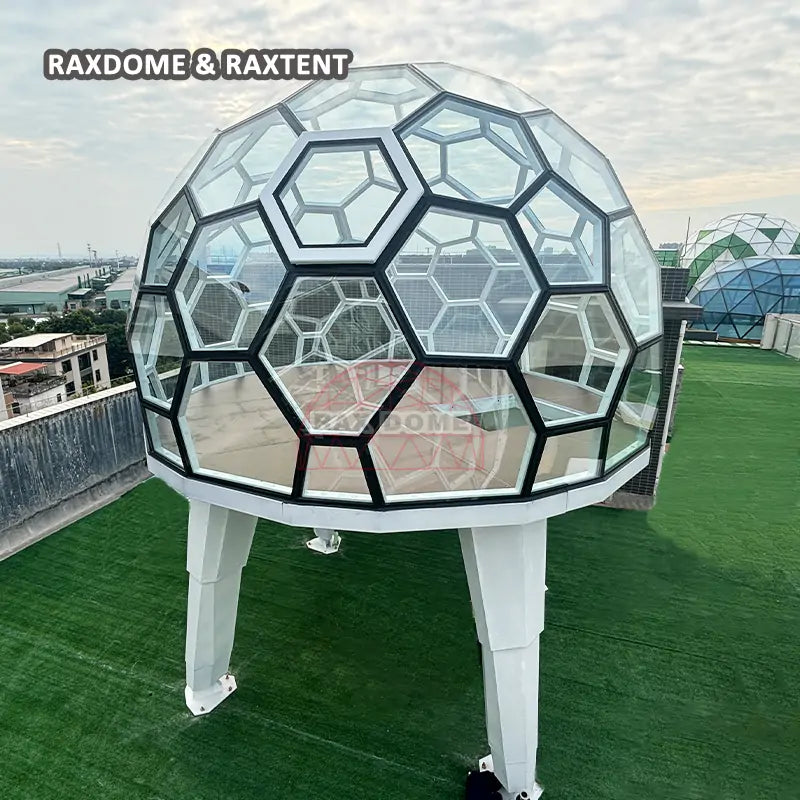 4m Elevated Honeycomb Glass Dome