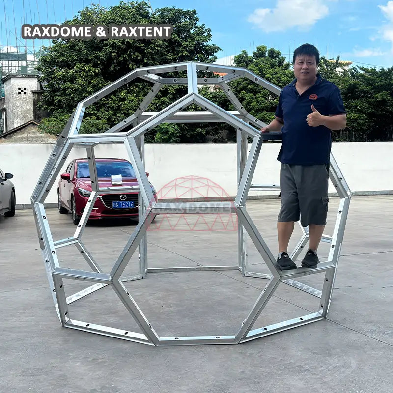 2.5m glass dome tent with football shape