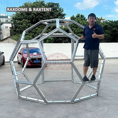 2.5m glass dome tent with football shape