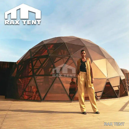 8m glass dome glamping tiny home