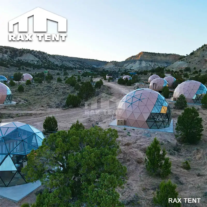 wooden glass dome for glamping site