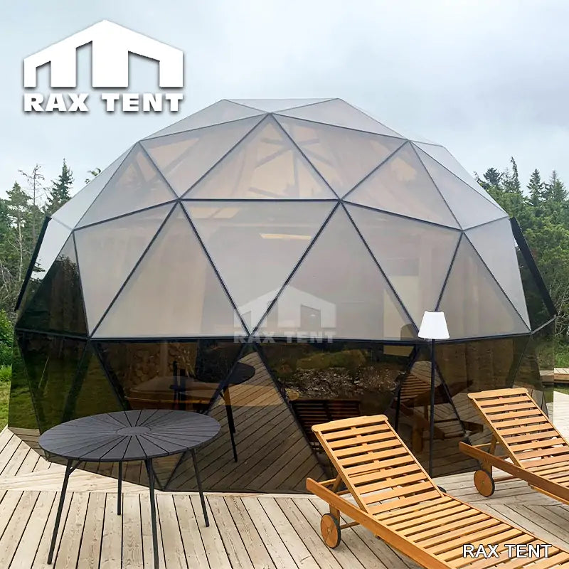 23ft glass domes for glamping pods