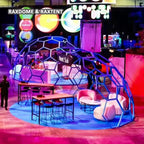 hexagon glass dome for event 