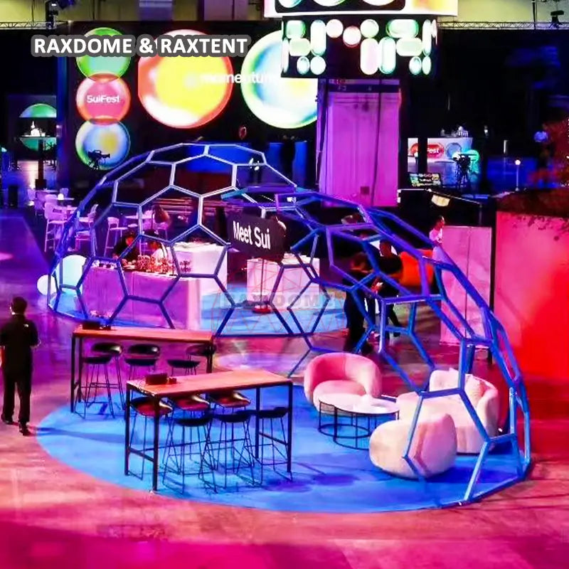 hexagon glass dome for event 