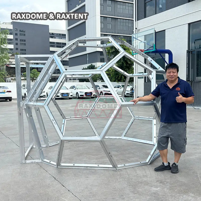 2.5m honeycomb glass dome for stargazing
