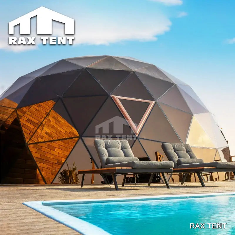 8m geodesic glass dome home