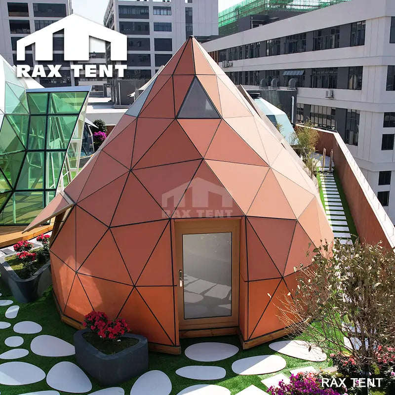 heart shape glass dome tent