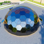 9m honeycomb glass dome house