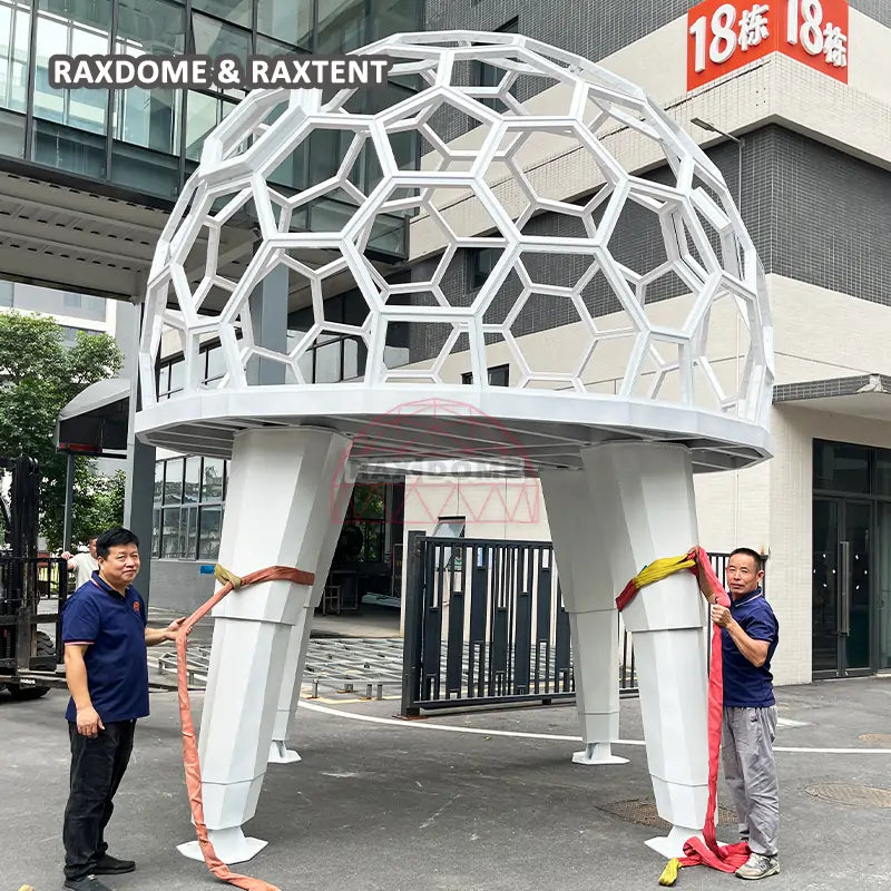 4m Elevated Honeycomb Glass Dome framework
