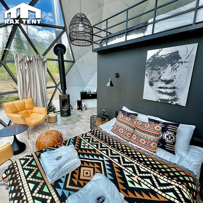 6m glamping glass dome house