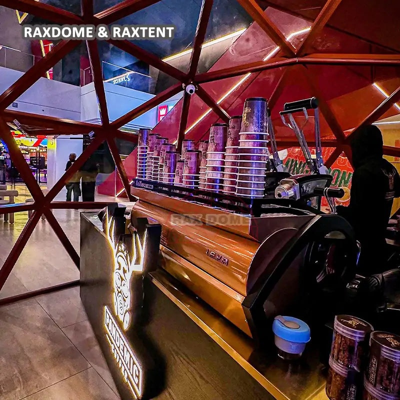 6m coffee glass dome tent
