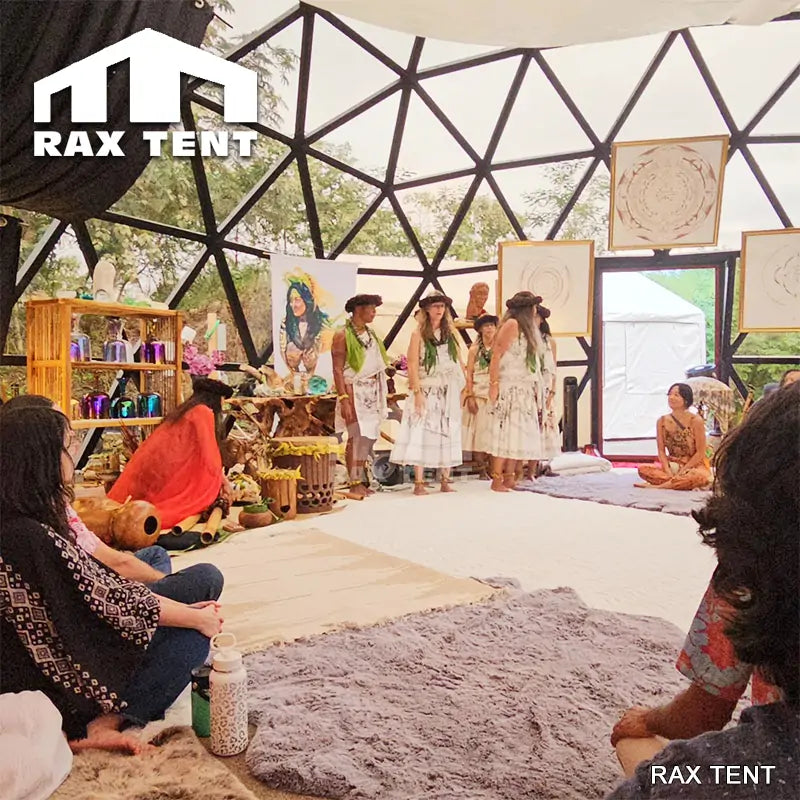 10m geodesic glass dome for Meditation