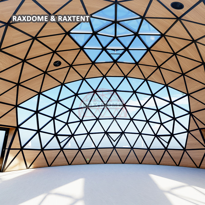 12m wooden glass dome with insulation layer