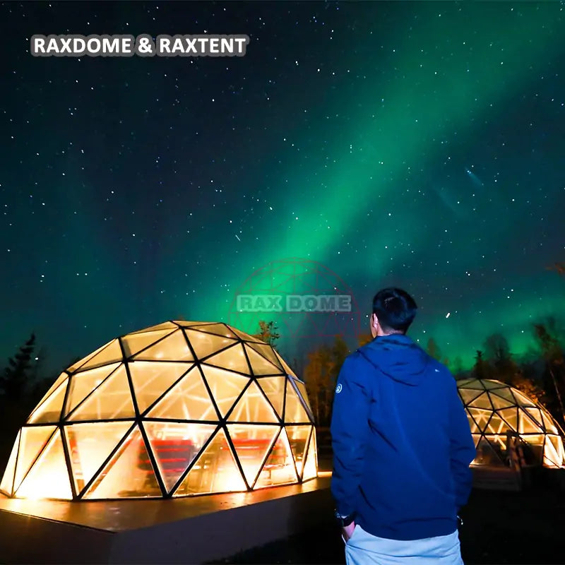stargazing glass igloo glamping house