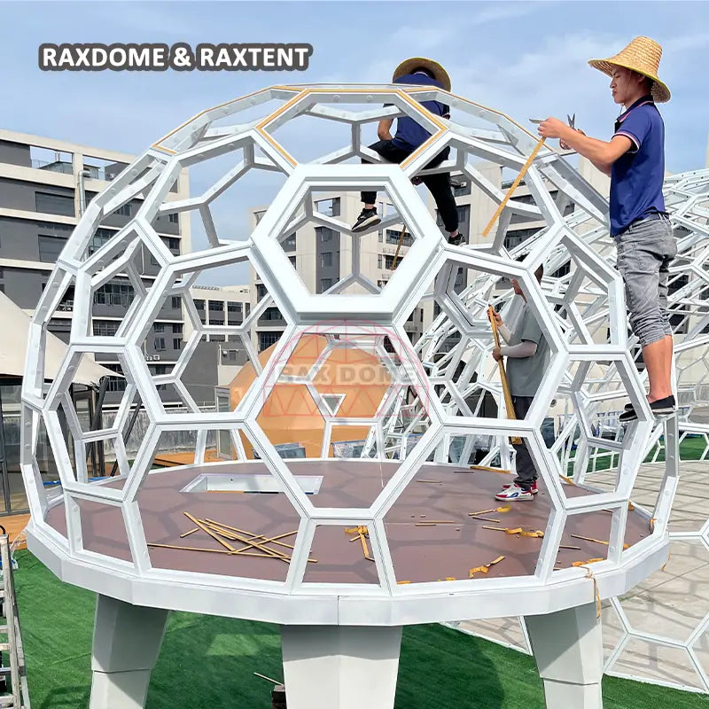 4m honeycomb glass dome framework