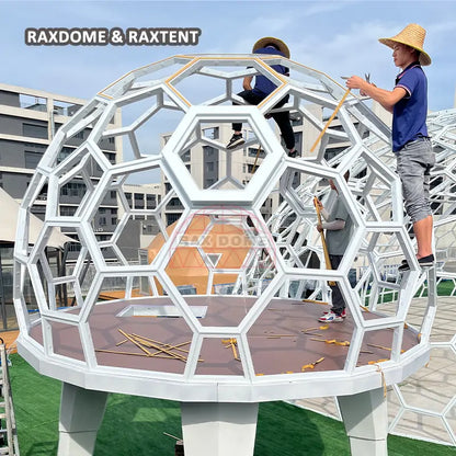 4m honeycomb glass dome framework
