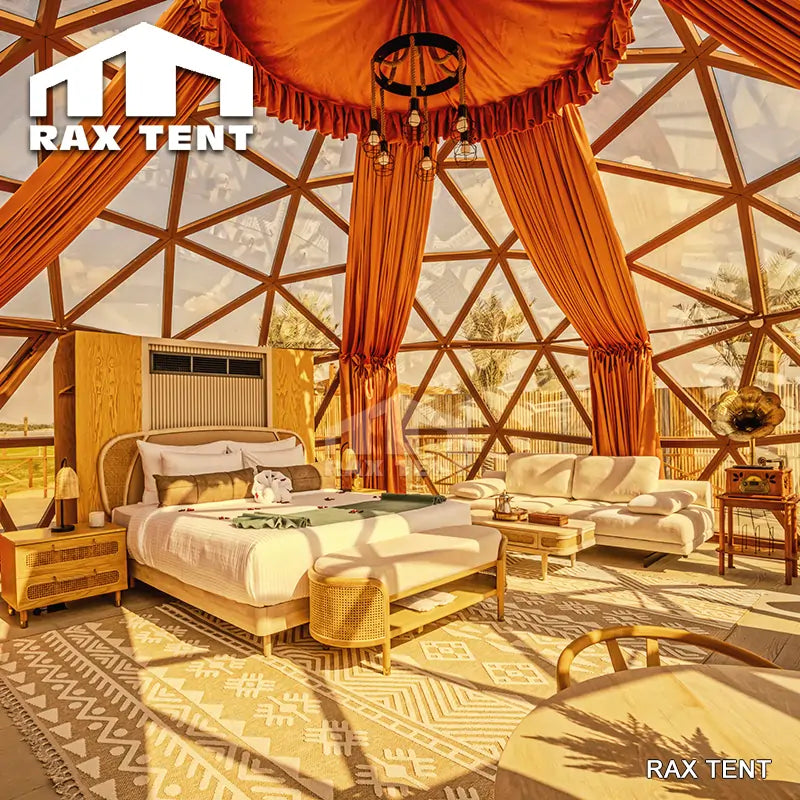 8m glamping dome tiny home