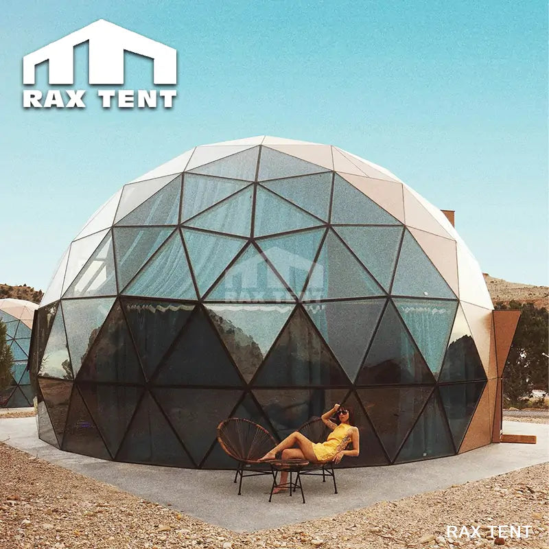 wooden glass dome tent