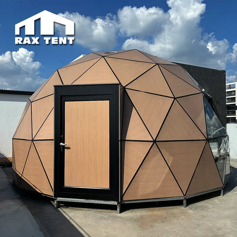 RAXTENT 6M Insulated Wooden Glass Dome for Glamping Hotel Room