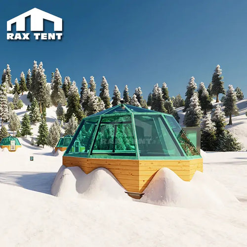 RAX TENT 5M Glass Igloo Aurora Dome in Finland Arctic Resort