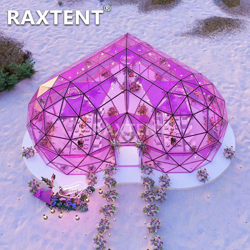 heart glass dome house