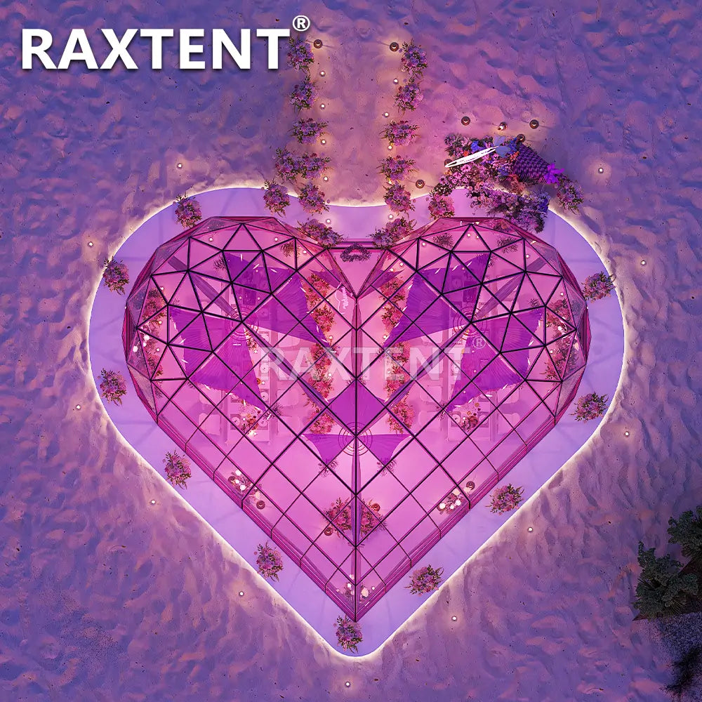heart glass dome tent