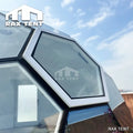 honeycomb dome house with glass windows