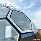 honeycomb dome house with glass windows