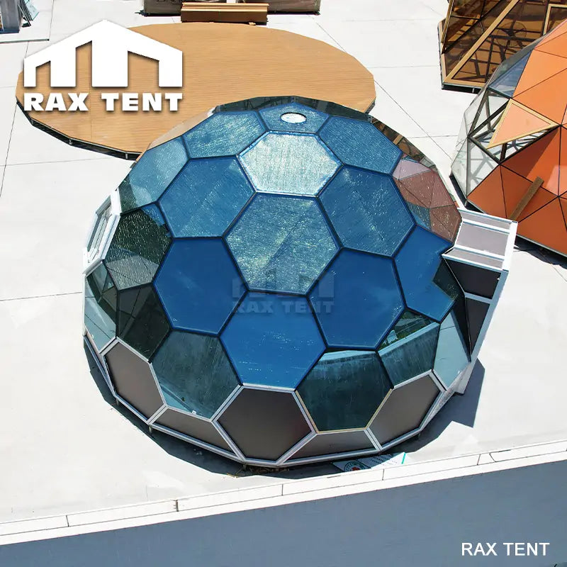 6m honeycomb glass dome tent