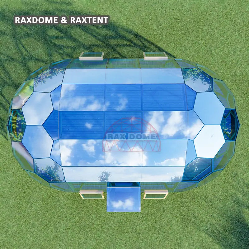 honeycomb glamping glass house