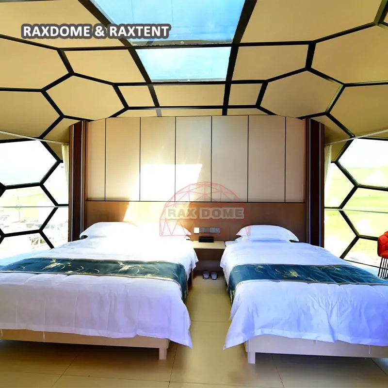 oval glamping glass dome hotel