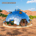 10m honeycomb mirror glass dome tent