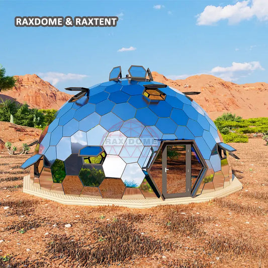 10m honeycomb mirror glass dome tent