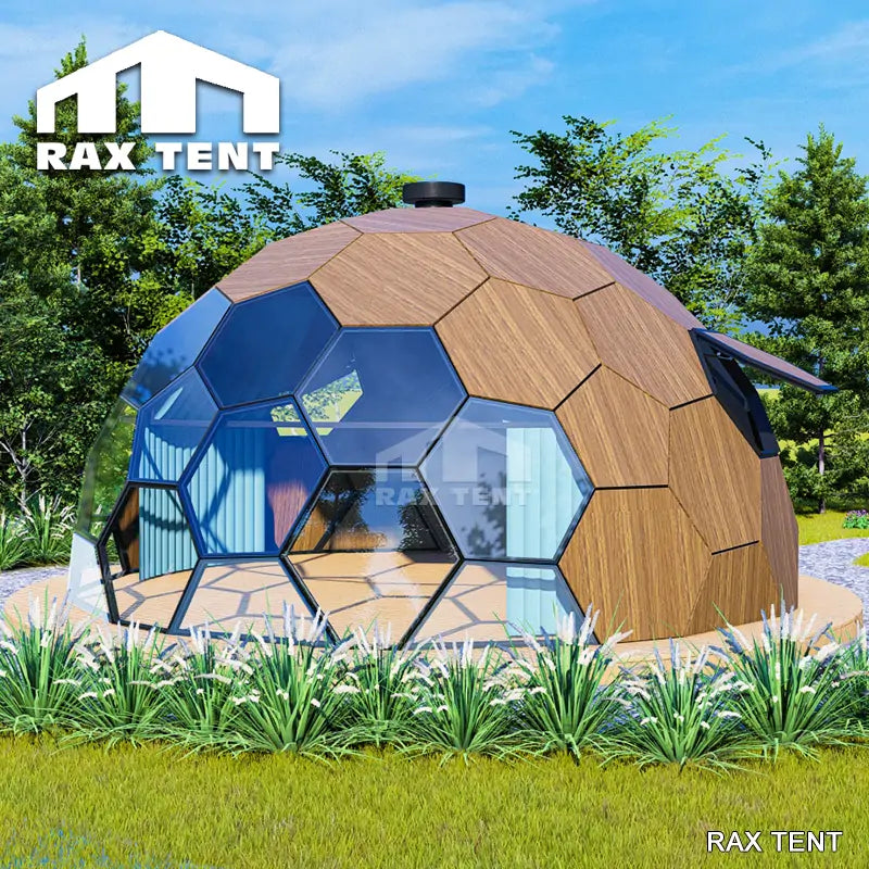 6m geodesic honeycomb dome home