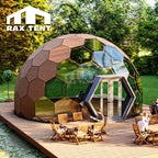 RAXTENT 8M Honeycomb Glass Round Dome House for Glamping Room