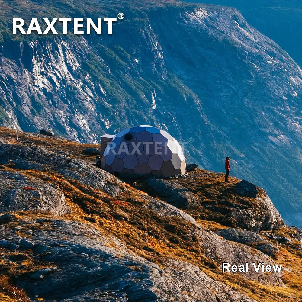 RAXTENT 6M Wooden Honeycomb Glamping Glass Dome House in Norway