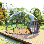 RAXTENT 8M Honeycomb Glass Round Dome House for Glamping Room