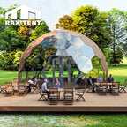 RAXTENT 8M Glass Geodome Hexagonal Glamping Dome Tent for Airbnb Homestay