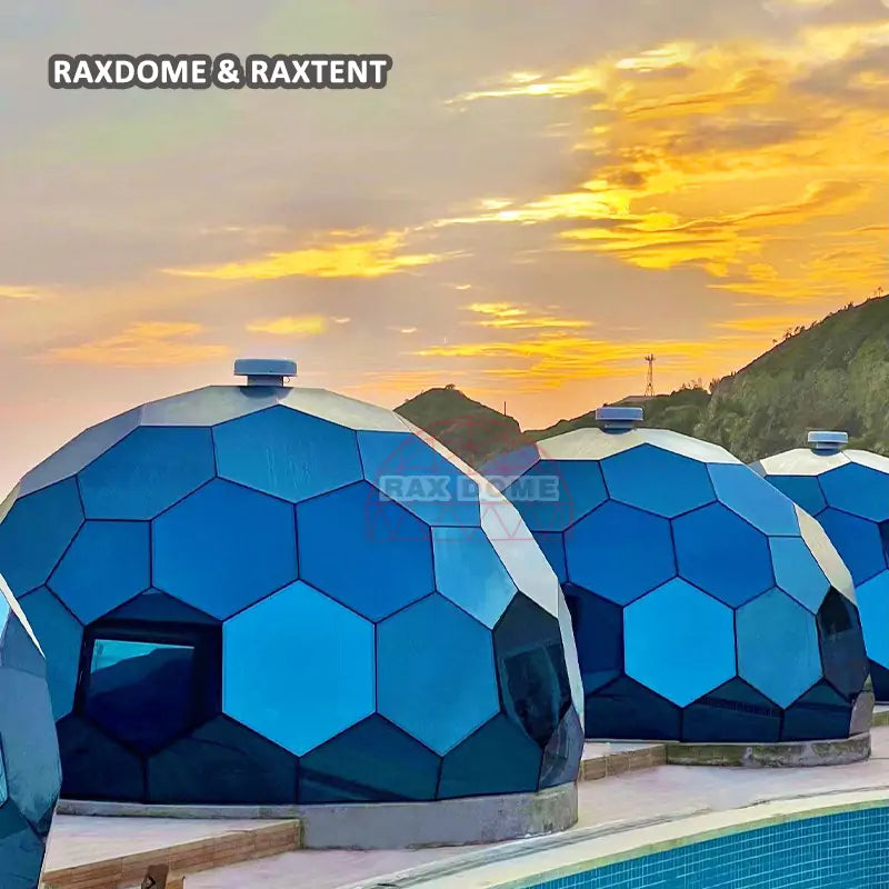 6m honeycomb glass dome tent