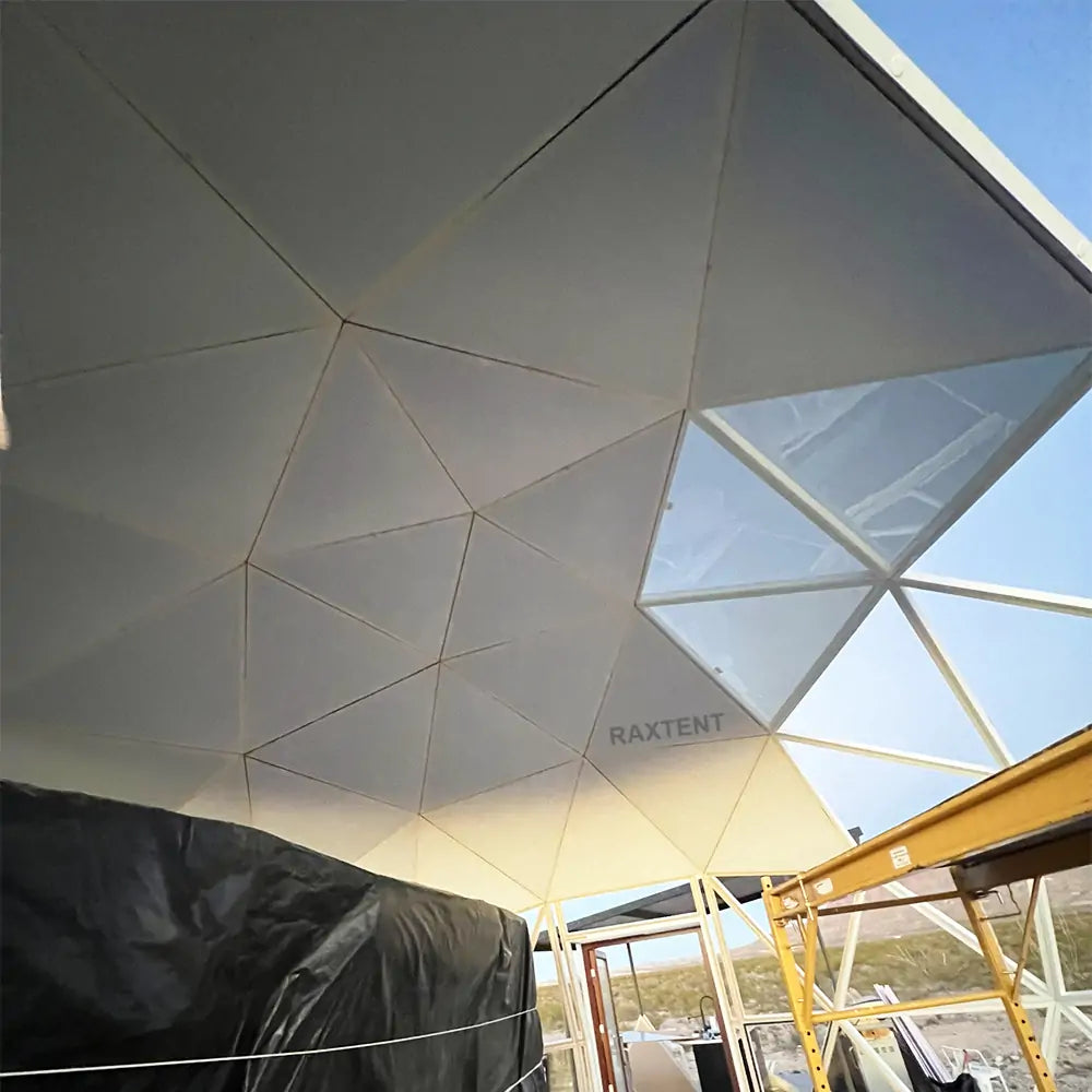 glass dome tent with insulation layer