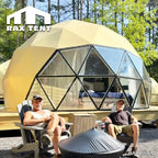 RAXTENT 6M Glass PVC Dome Tent for Glamping Pods with Kitchen and Bathroom