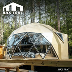 RAXTENT 6M Glass PVC Dome Tent for Glamping Pods with Kitchen and Bathroom
