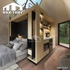 RAXTENT 6M Glass PVC Dome Tent for Glamping Pods with Kitchen and Bathroom