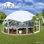 RAXTENT 8M Mixed PVC Glass Geo Dome for Coffee Bars and Eco Retreats